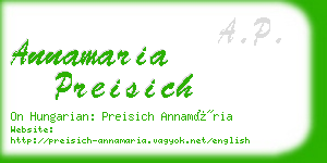 annamaria preisich business card